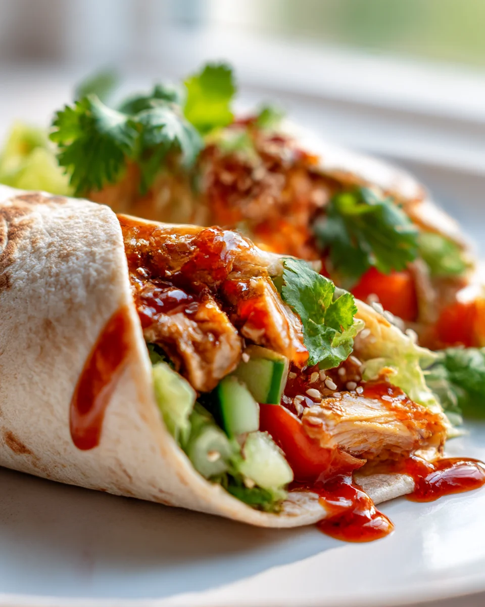 Sweet Chili Grilled Chicken Wrap Delight